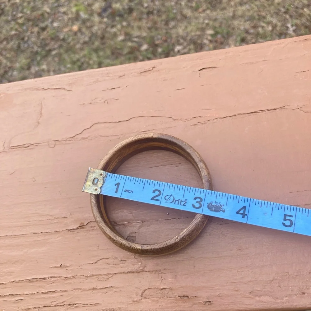 Wooden bangle bracelet